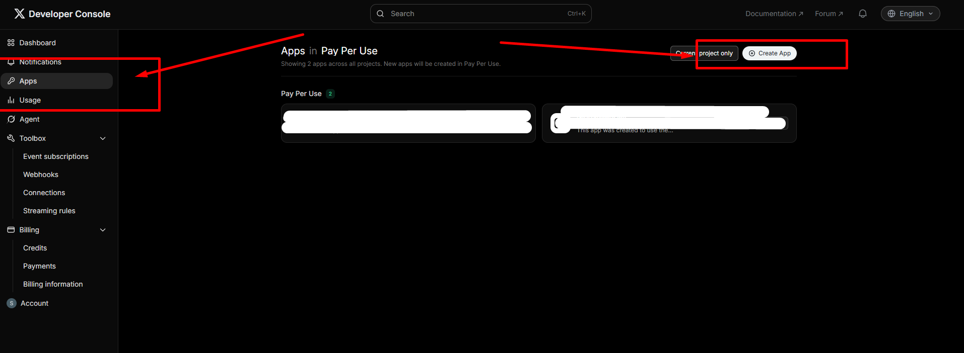 Create X App